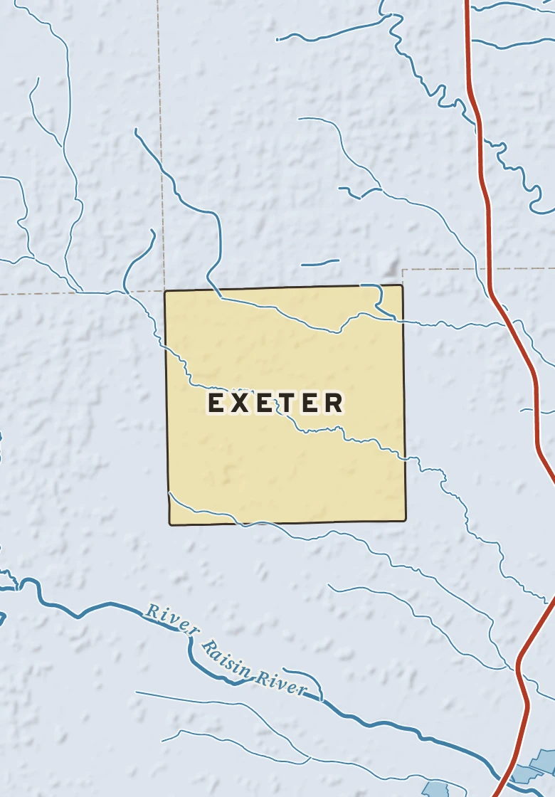 Atlas plate of Exeter, Michigan.