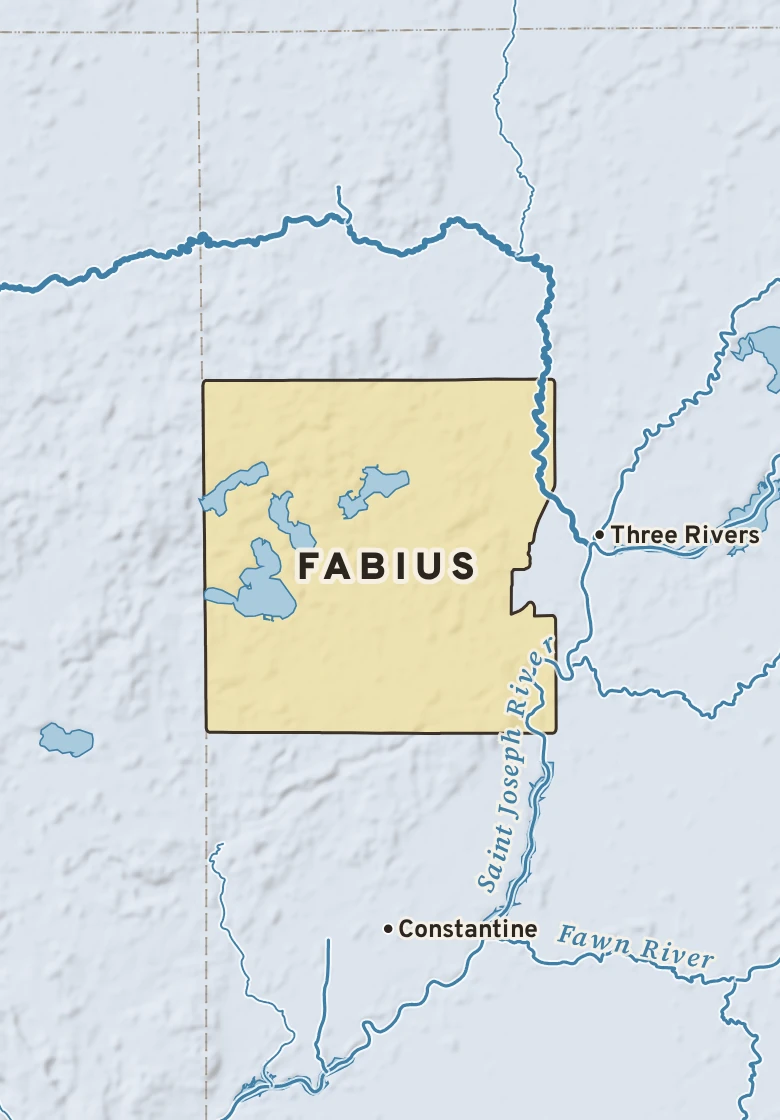 Atlas plate of Fabius, Michigan.