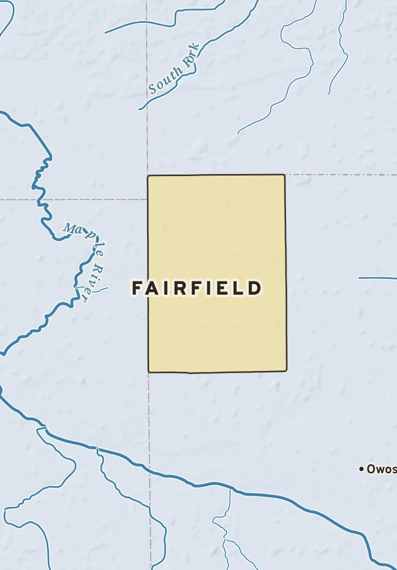 Atlas plate of Fairfield, Michigan.