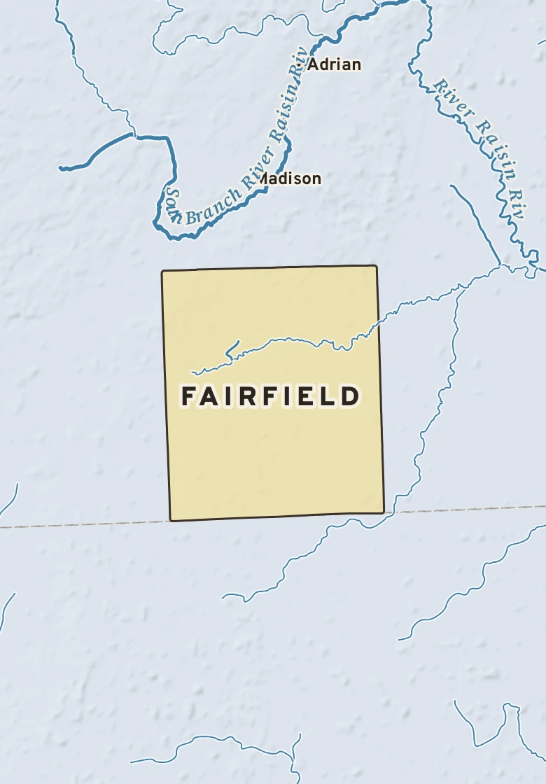 Atlas plate of Fairfield, Michigan.