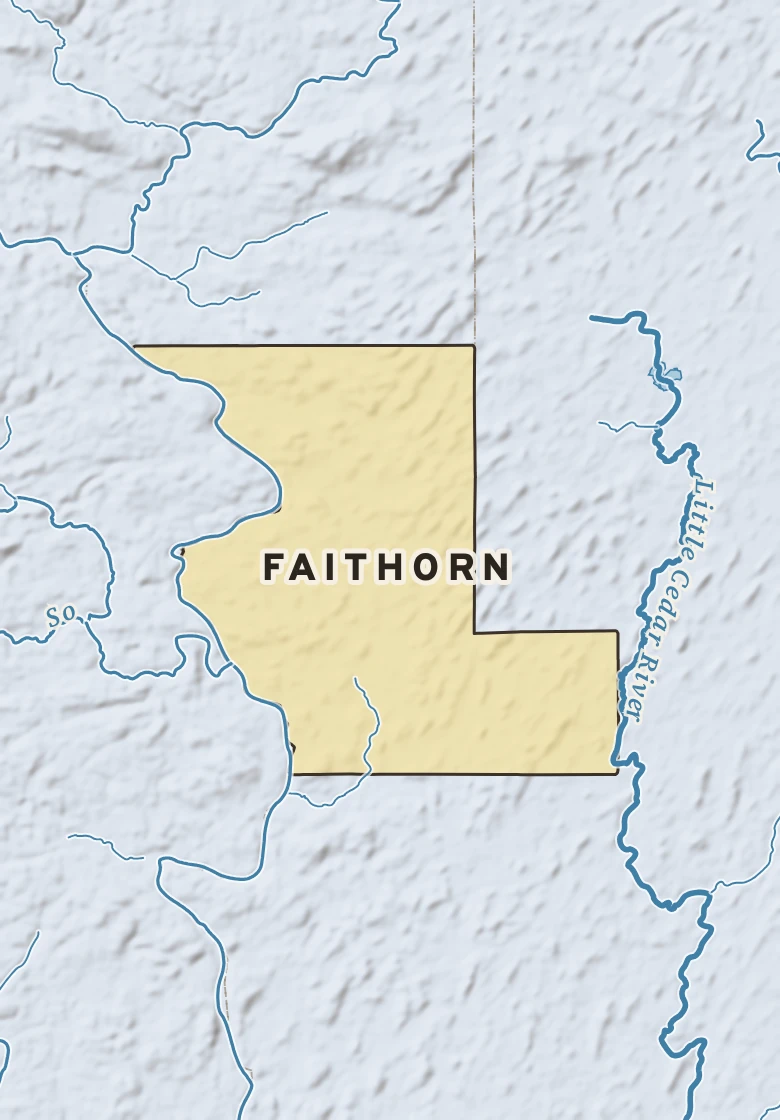 Atlas plate of Faithorn, Michigan.