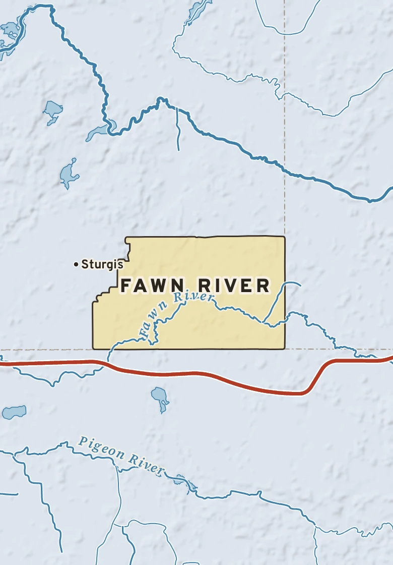 Atlas plate of Fawn River, Michigan.