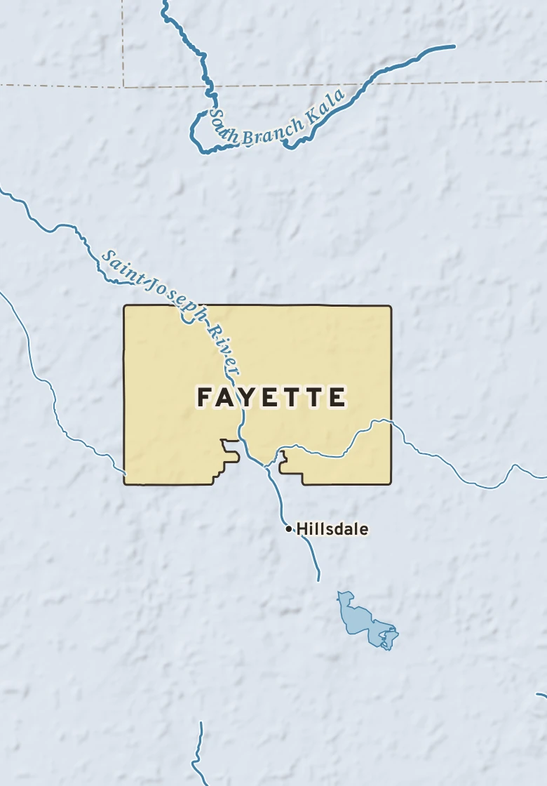 Atlas plate of Fayette, Michigan.