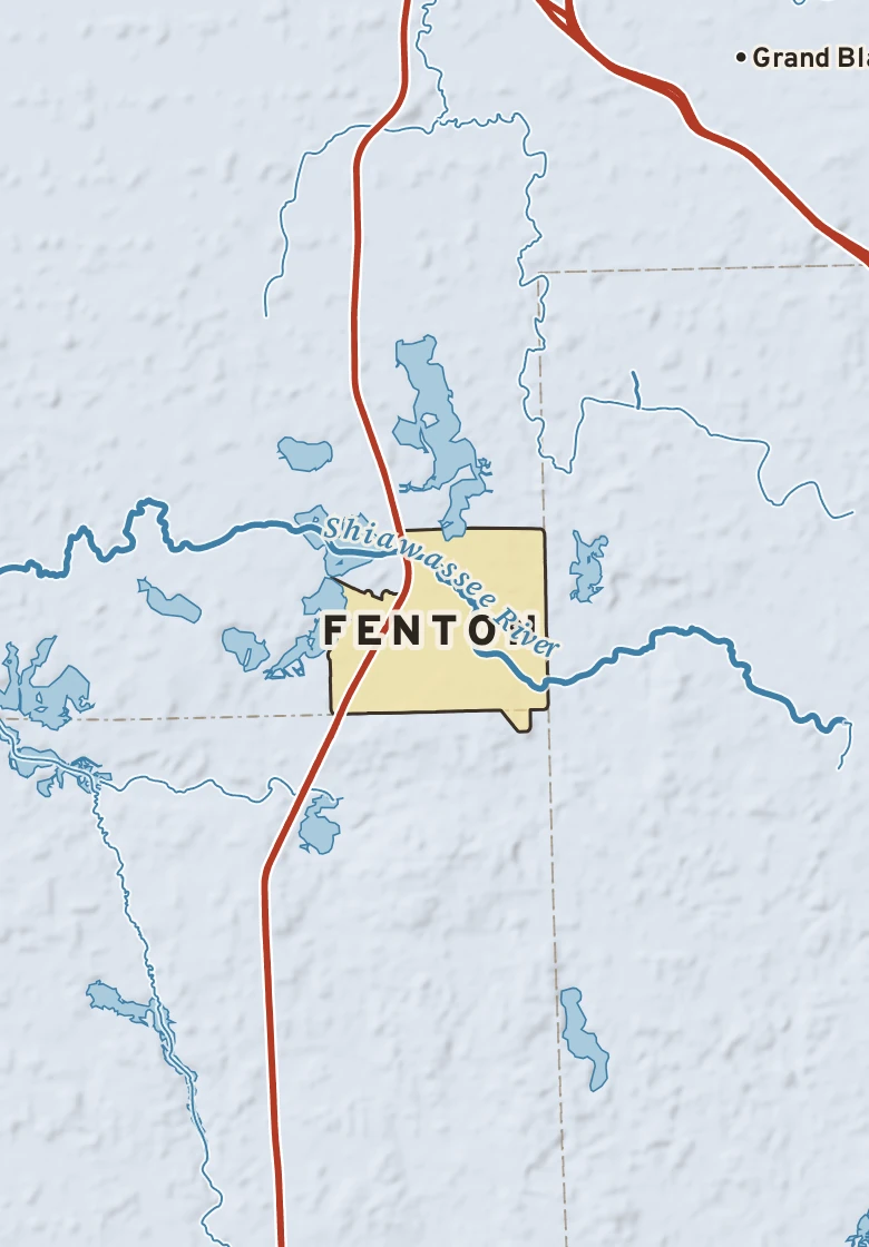 Atlas plate of Fenton, Michigan.