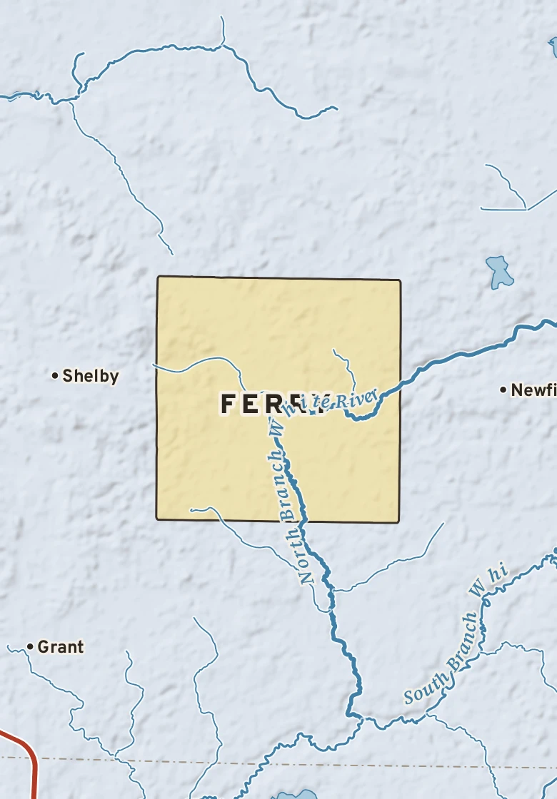 Atlas plate of Ferry, Michigan.