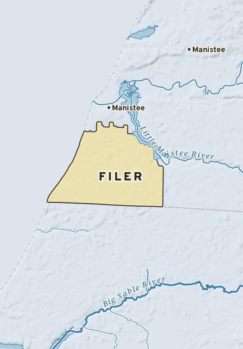 Atlas plate of Filer, Michigan.