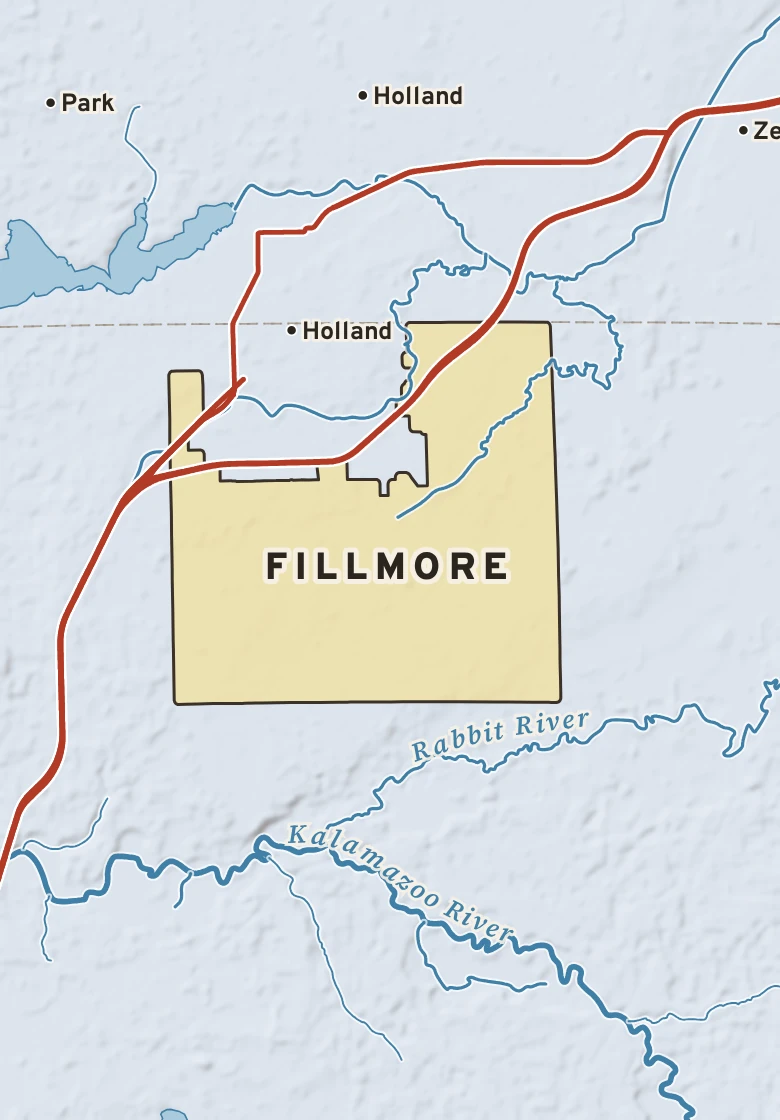 Atlas plate of Fillmore, Michigan.