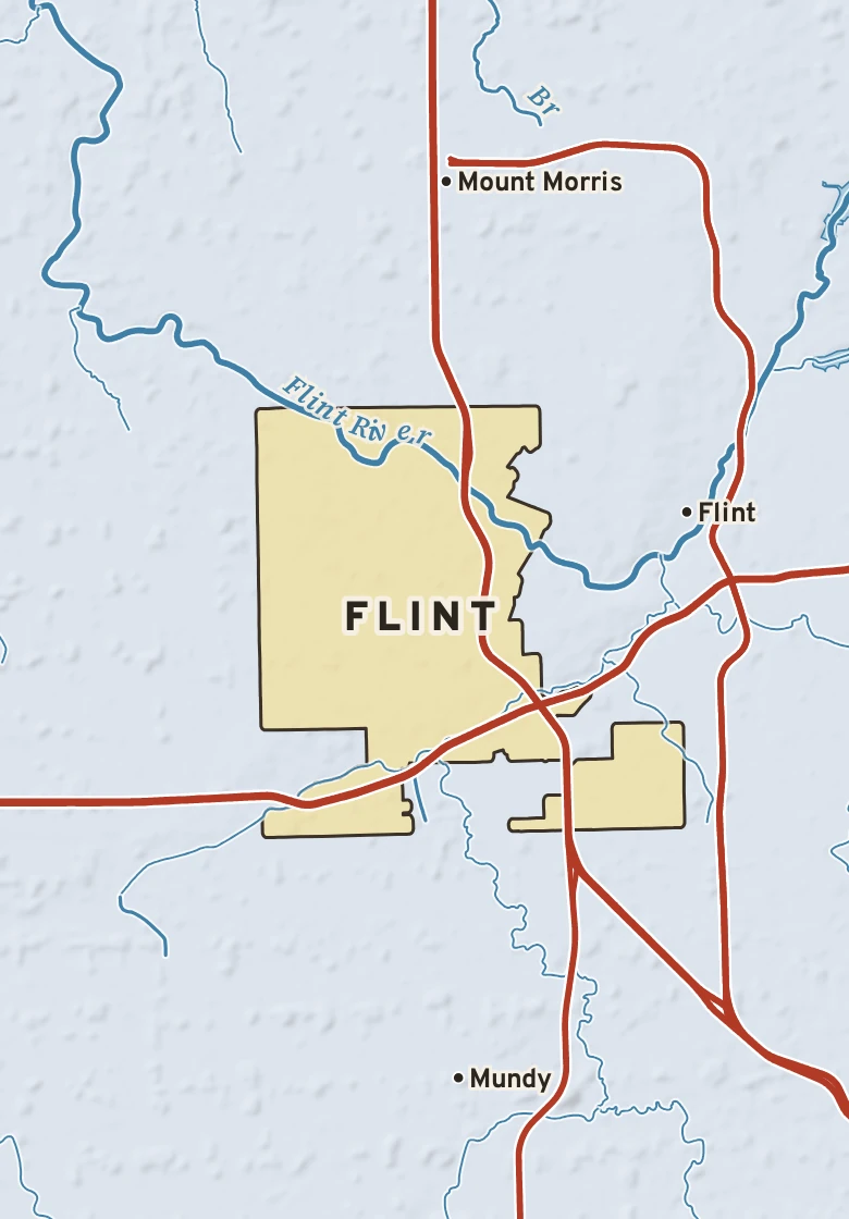 Atlas plate of Flint, Michigan.