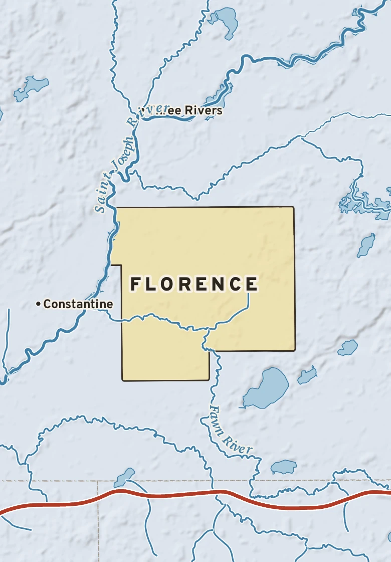 Atlas plate of Florence, Michigan.