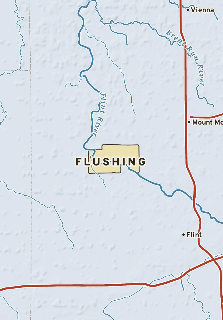 Atlas plate of Flushing, Michigan.