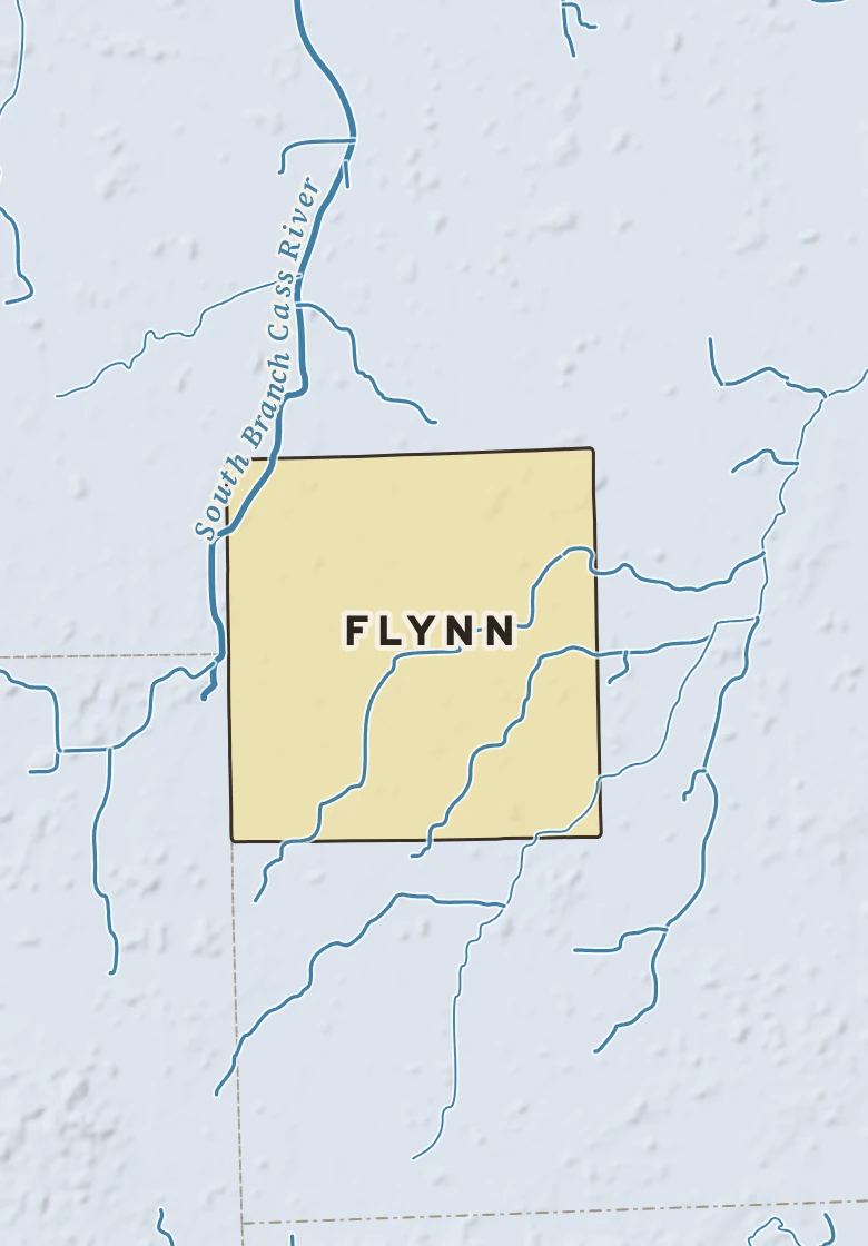 Atlas plate of Flynn, Michigan.