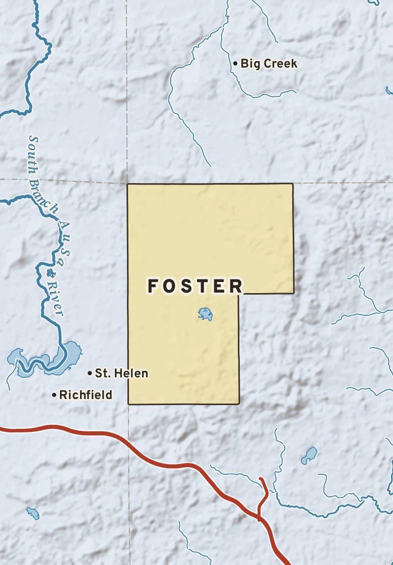 Atlas plate of Foster, Michigan.
