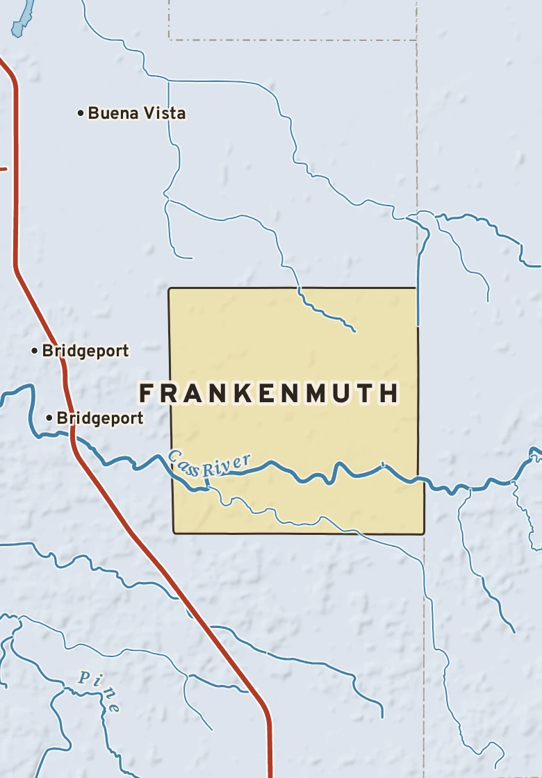 Atlas plate of Frankenmuth, Michigan.