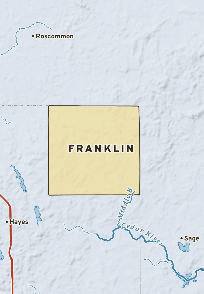 Atlas plate of Franklin, Michigan.