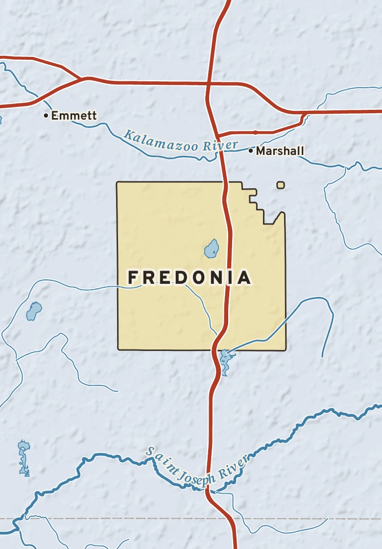 Atlas plate of Fredonia, Michigan.
