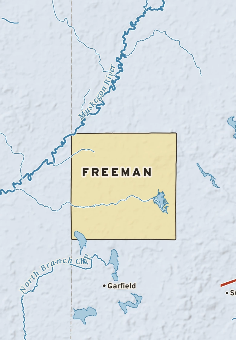 Atlas plate of Freeman, Michigan.