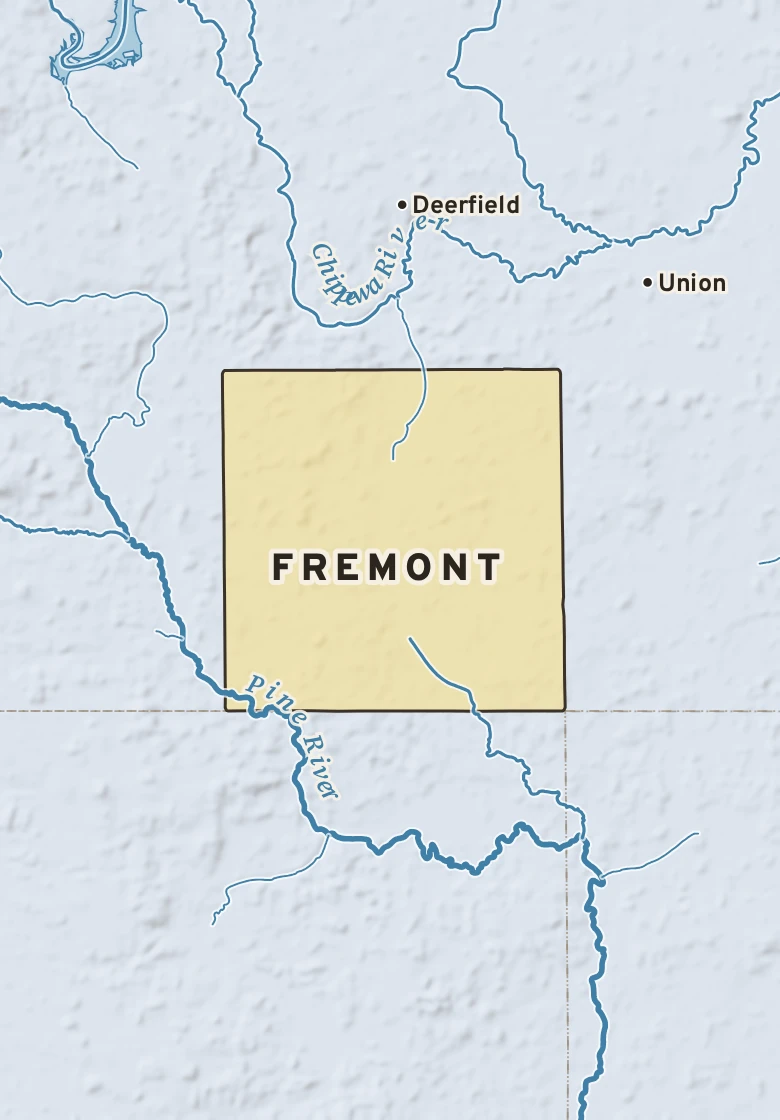 Atlas plate of Fremont, Michigan.