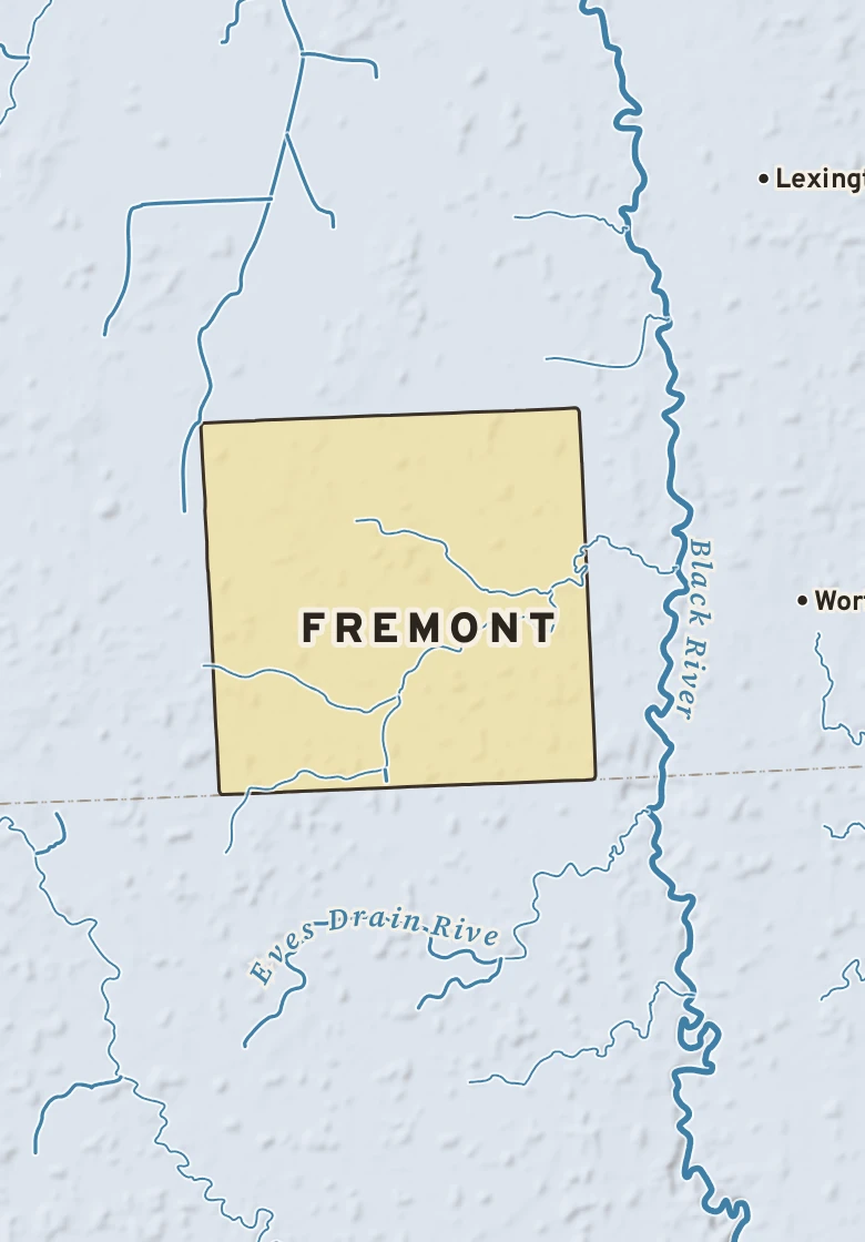 Atlas plate of Fremont, Michigan.