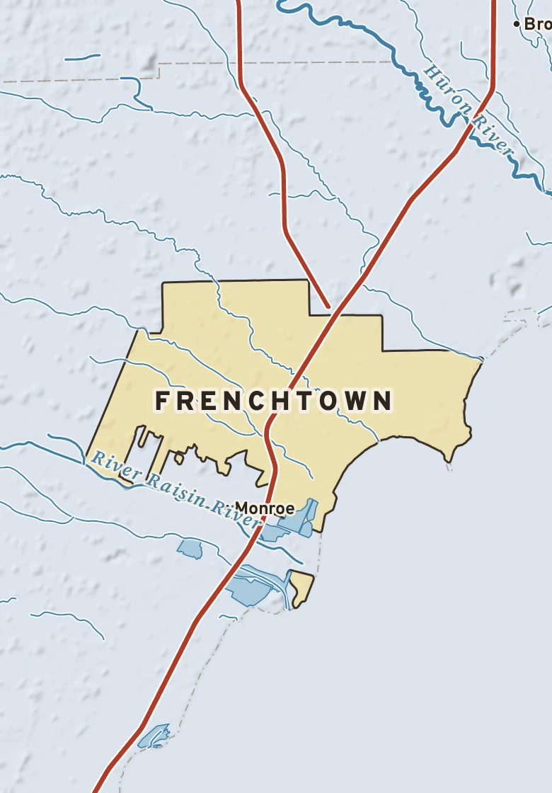 Atlas plate of Frenchtown, Michigan.