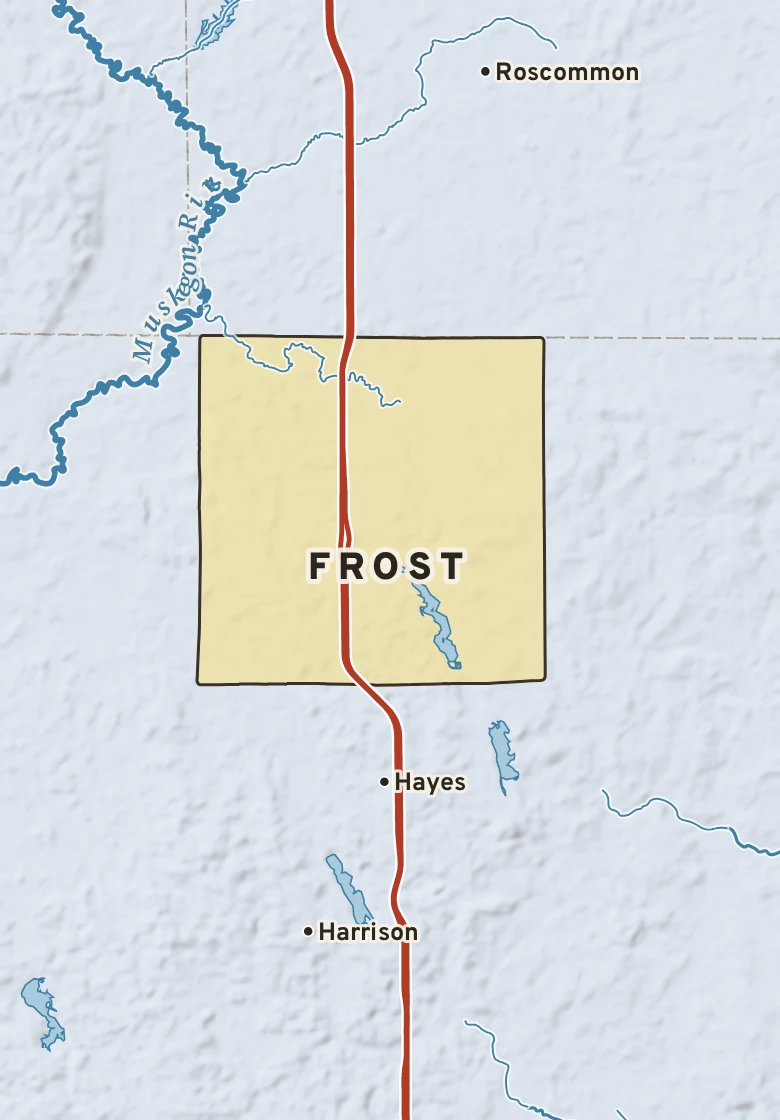 Atlas plate of Frost, Michigan.