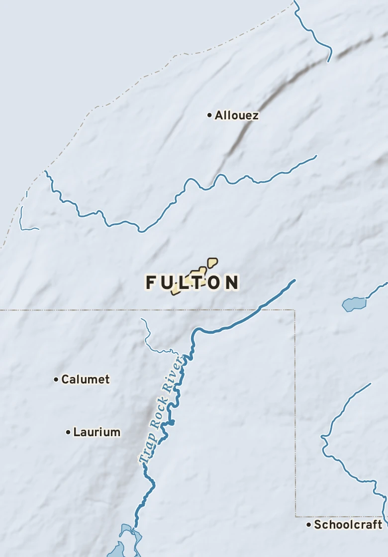 Atlas plate of Fulton, Michigan.