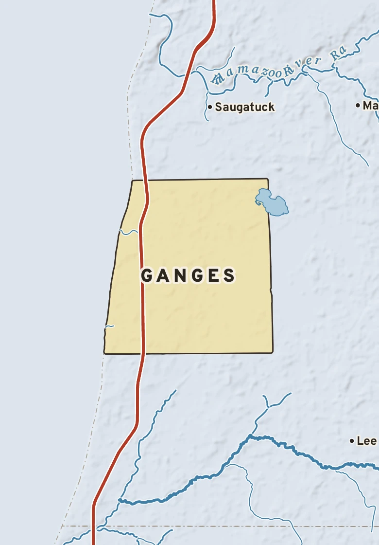 Atlas plate of Ganges, Michigan.