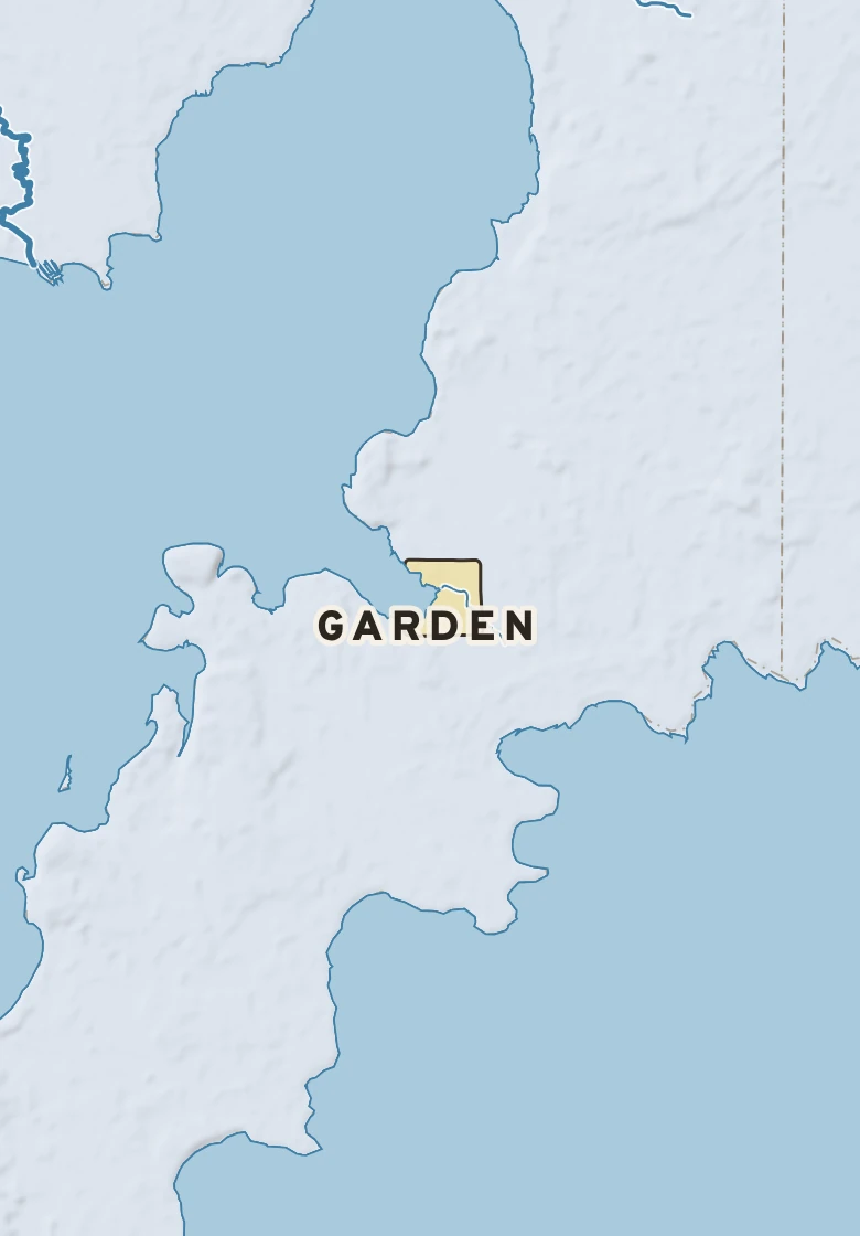 Atlas plate of Garden, Michigan.
