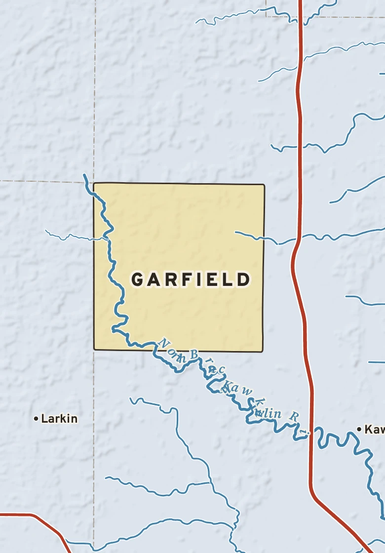Atlas plate of Garfield, Michigan.