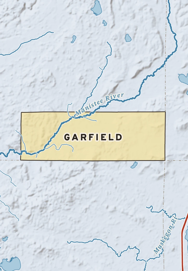 Atlas plate of Garfield, Michigan.