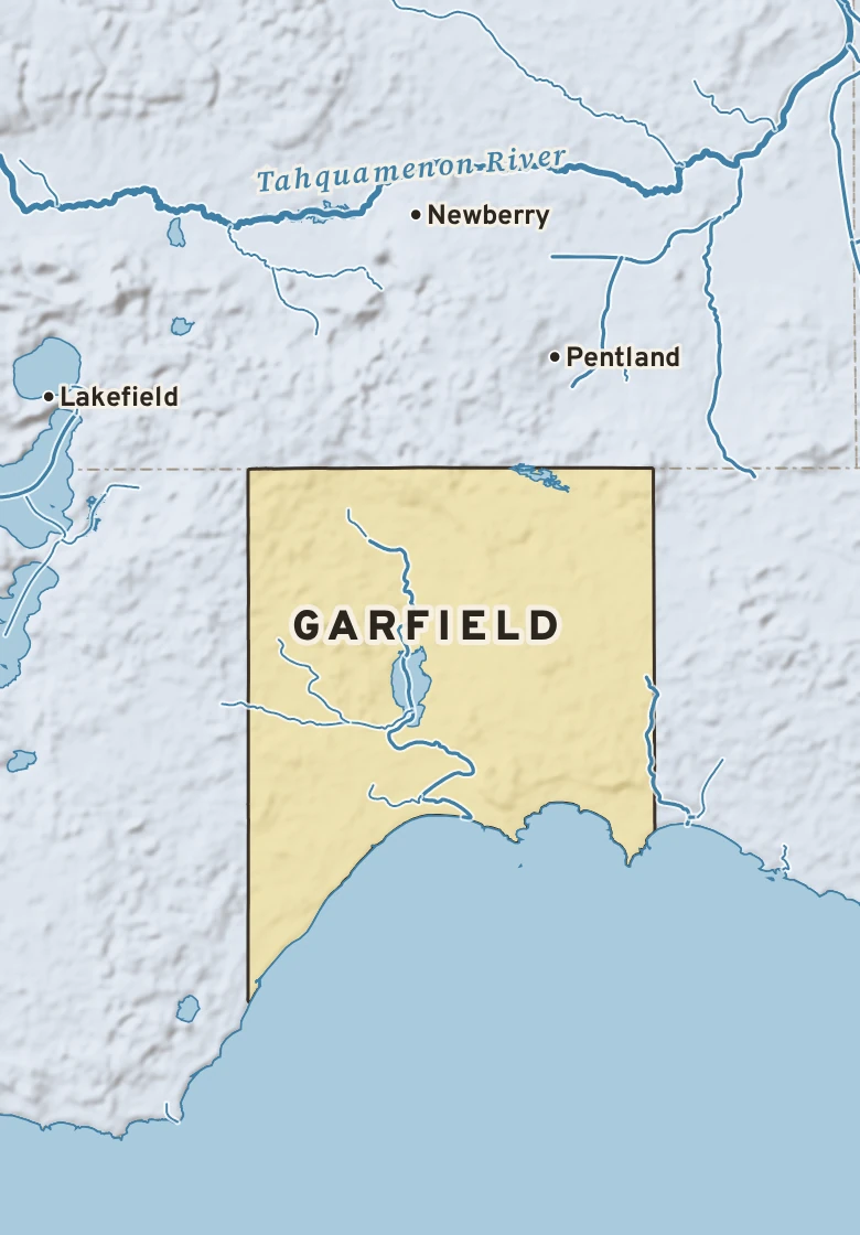 Atlas plate of Garfield, Michigan.