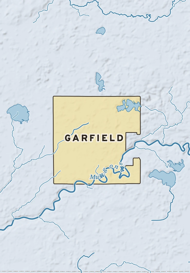 Atlas plate of Garfield, Michigan.