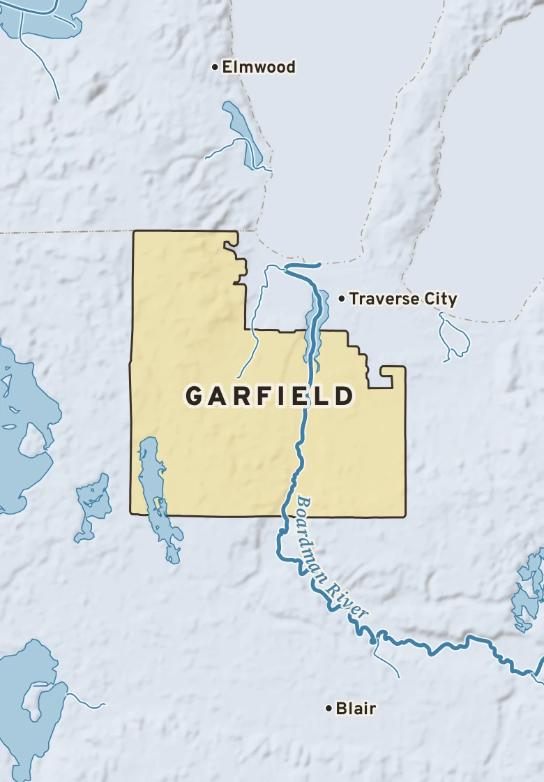 Atlas plate of Garfield, Michigan.