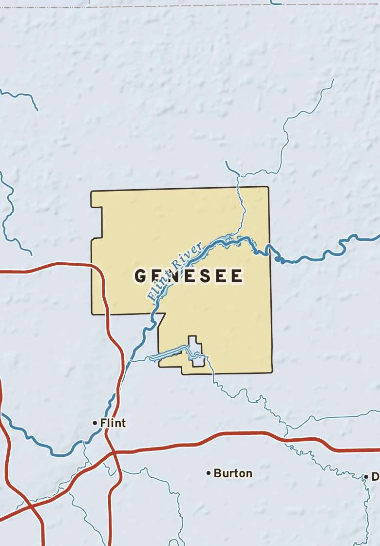Atlas plate of Genesee, Michigan.