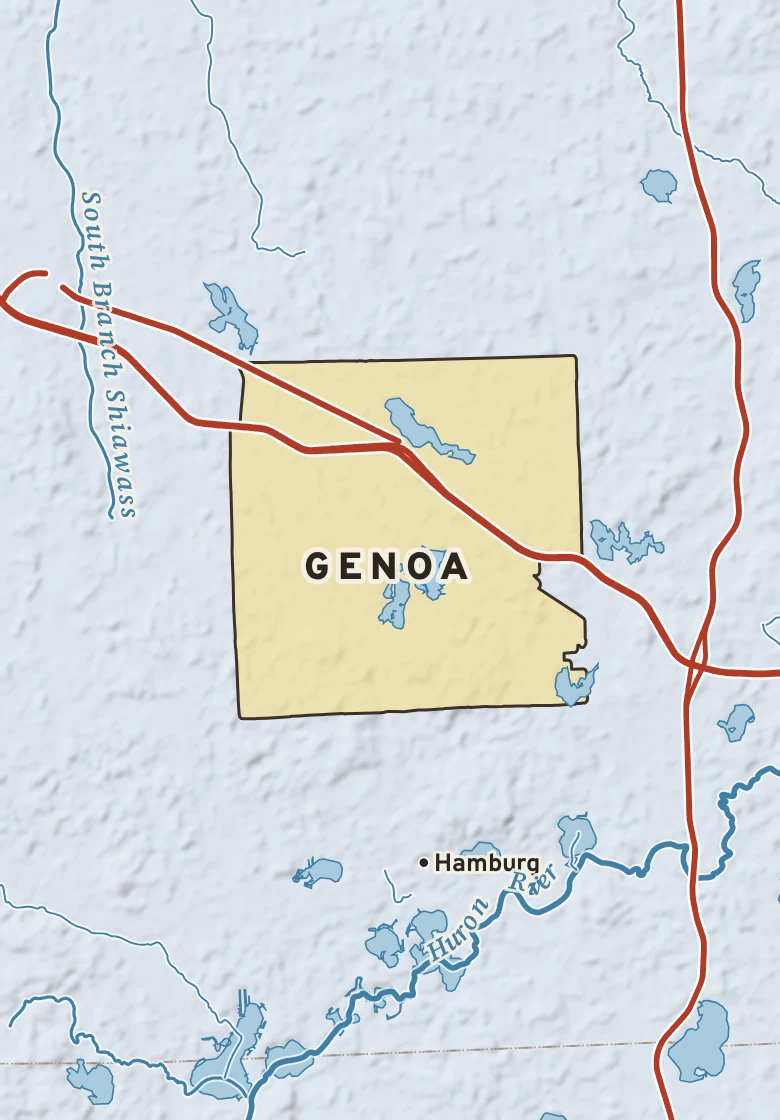 Atlas plate of Genoa, Michigan.
