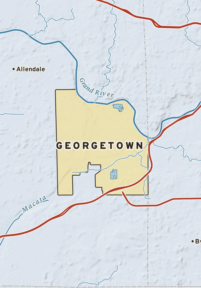 Atlas plate of Georgetown, Michigan.