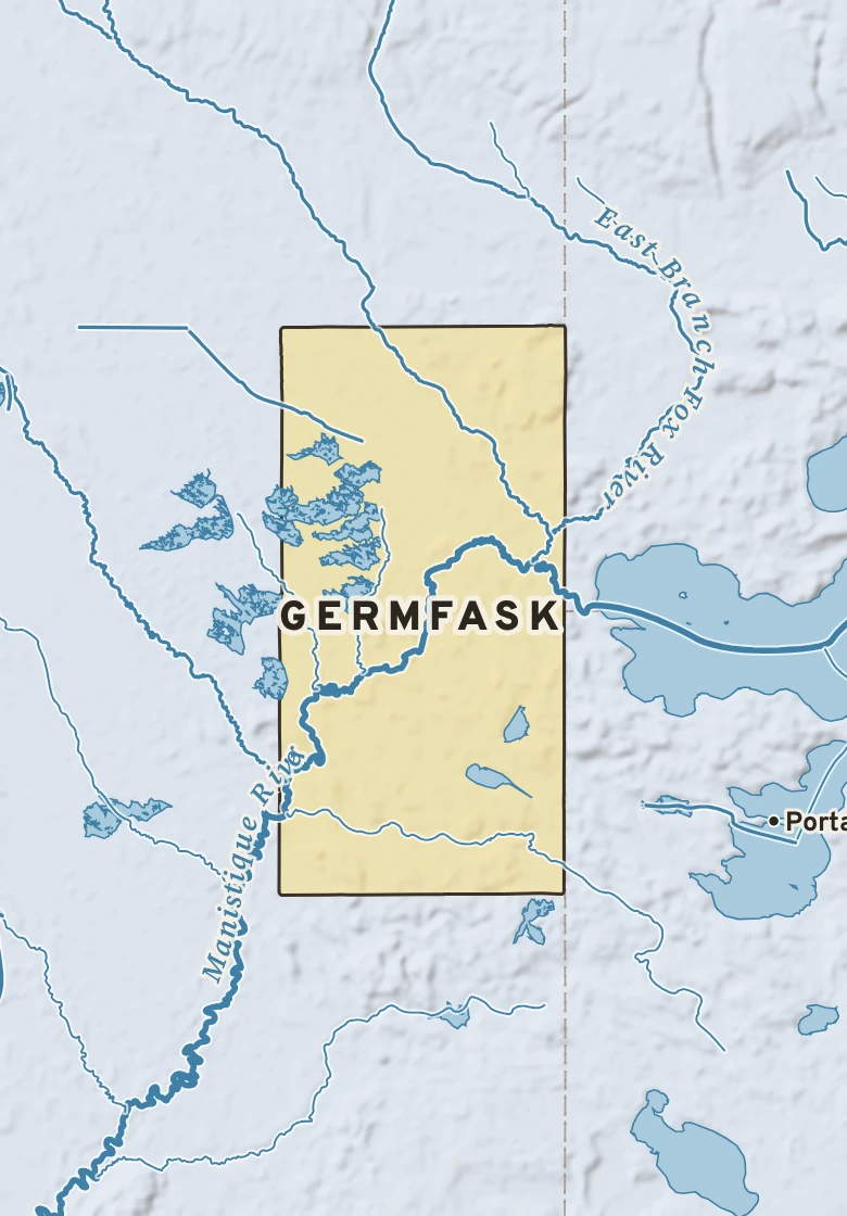 Atlas plate of Germfask, Michigan.