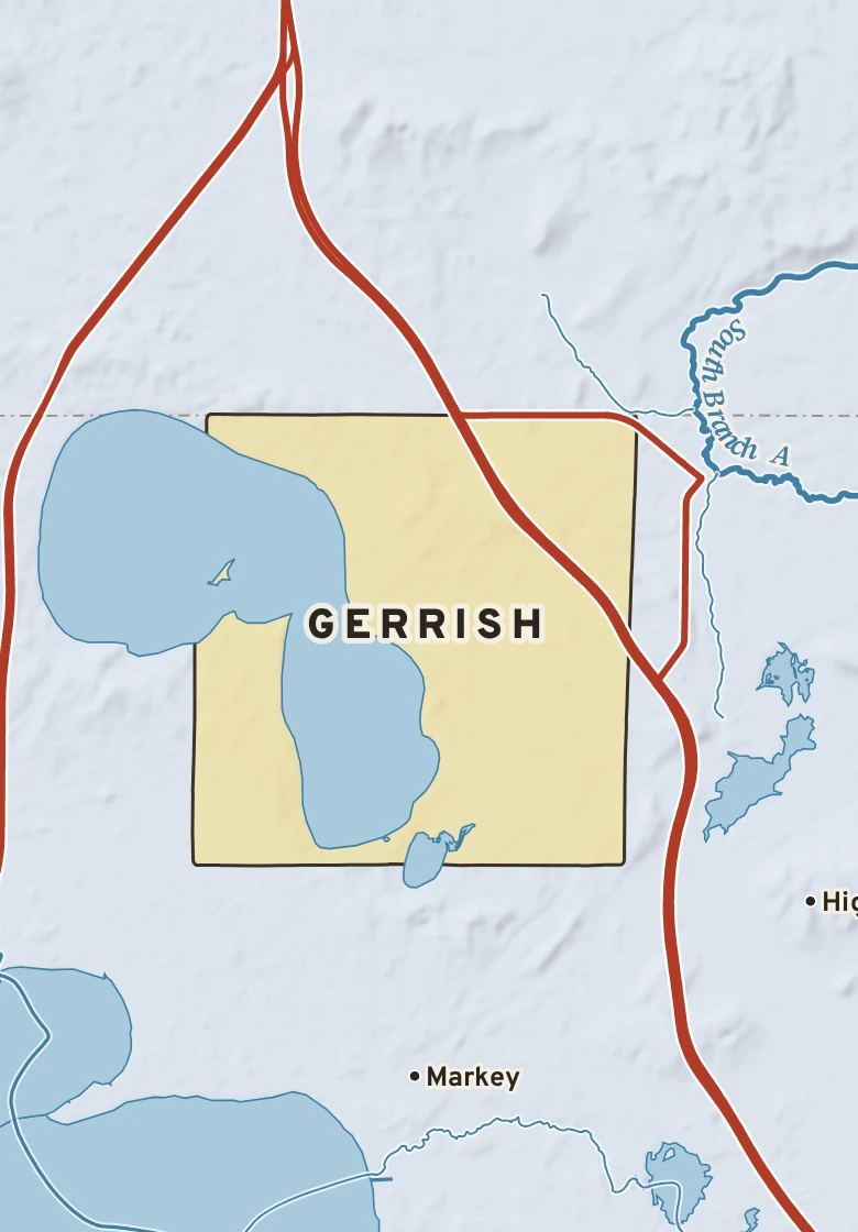 Atlas plate of Gerrish, Michigan.