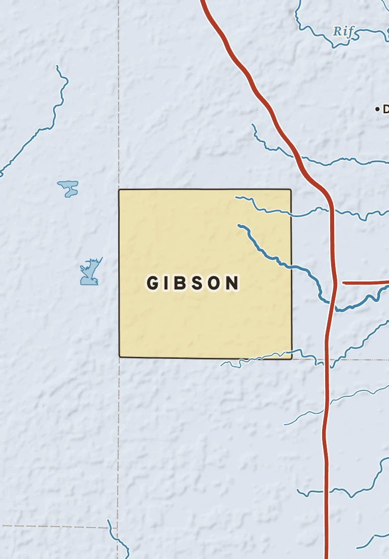 Atlas plate of Gibson, Michigan.