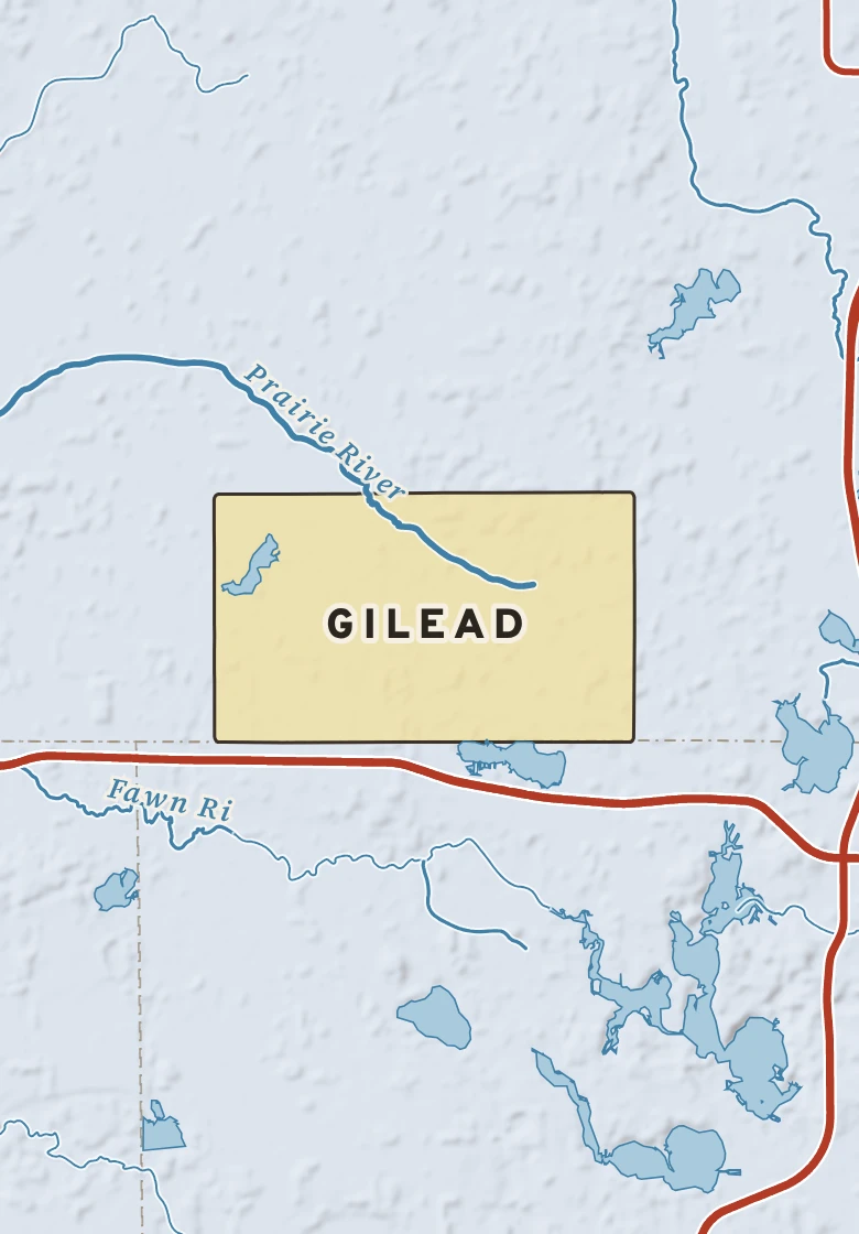 Atlas plate of Gilead, Michigan.