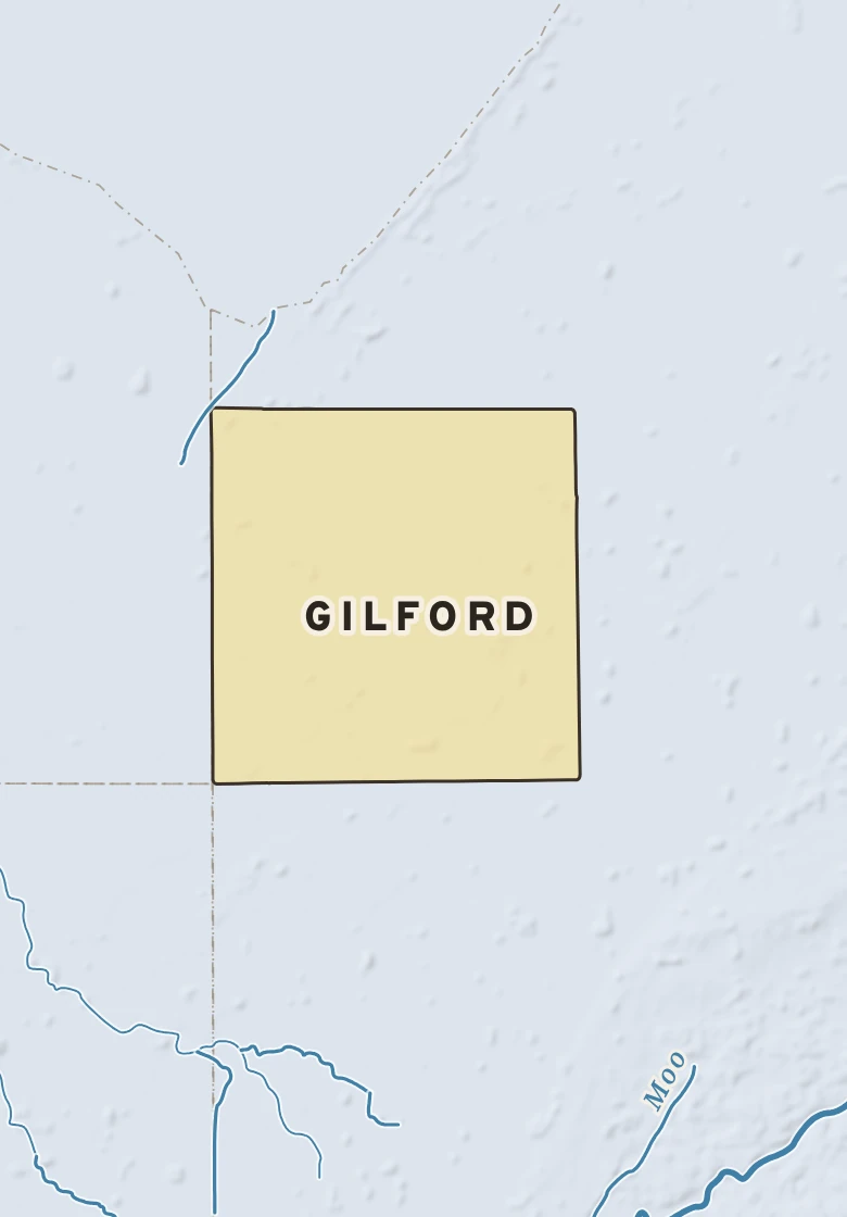 Atlas plate of Gilford, Michigan.
