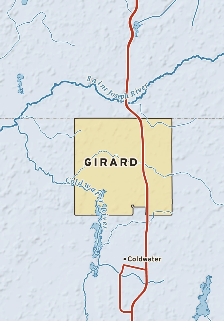 Atlas plate of Girard, Michigan.