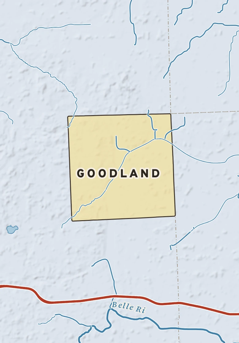 Atlas plate of Goodland, Michigan.