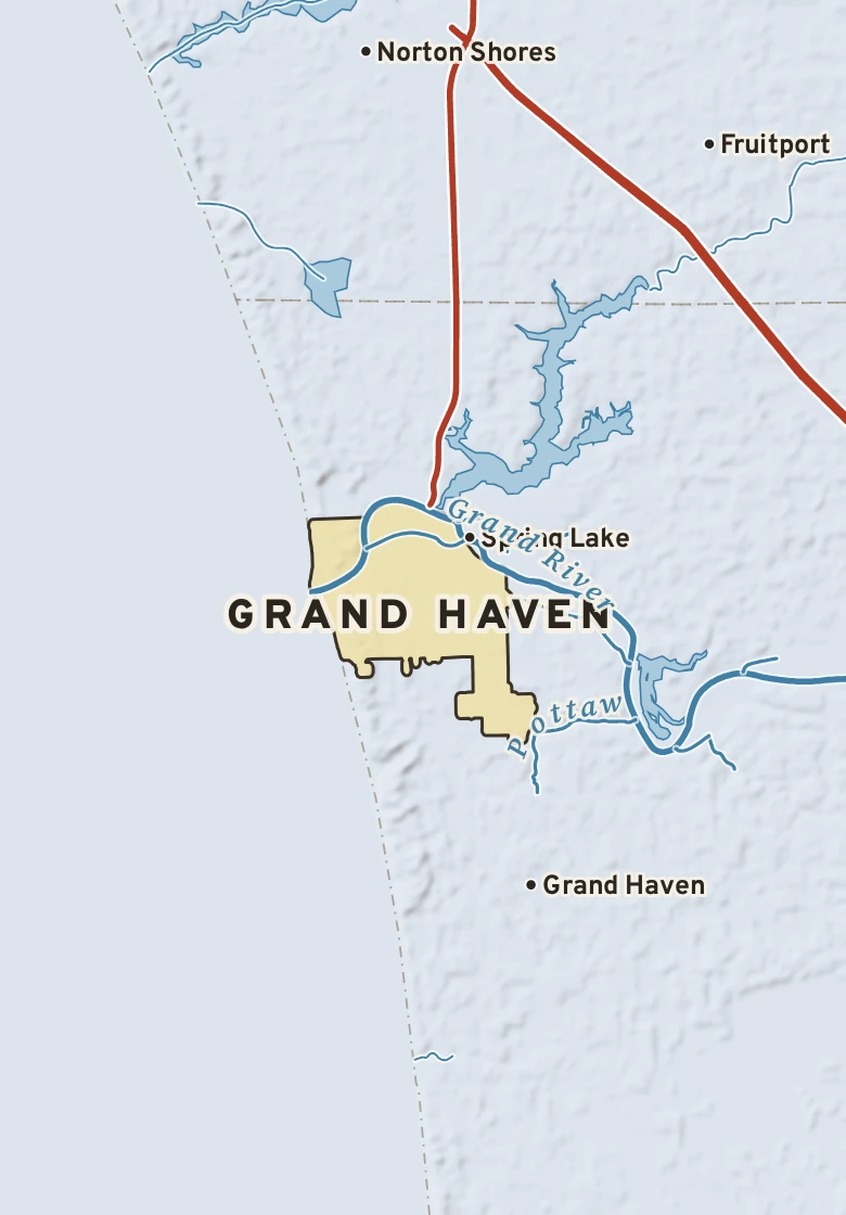 Atlas plate of Grand Haven, Michigan.