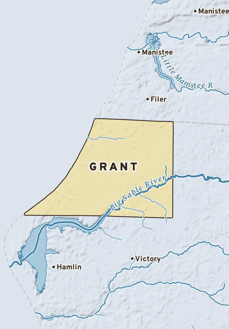 Atlas plate of Grant, Michigan.