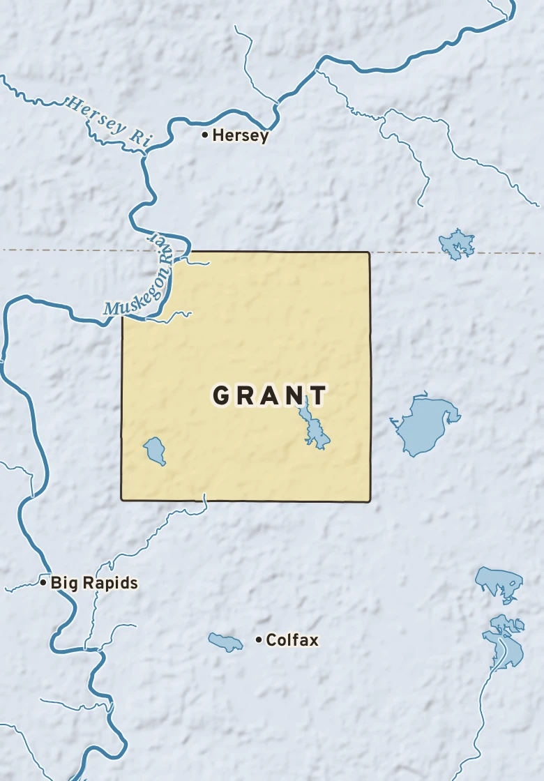 Atlas plate of Grant, Michigan.
