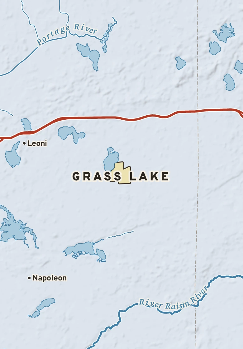 Atlas plate of Grass Lake, Michigan.