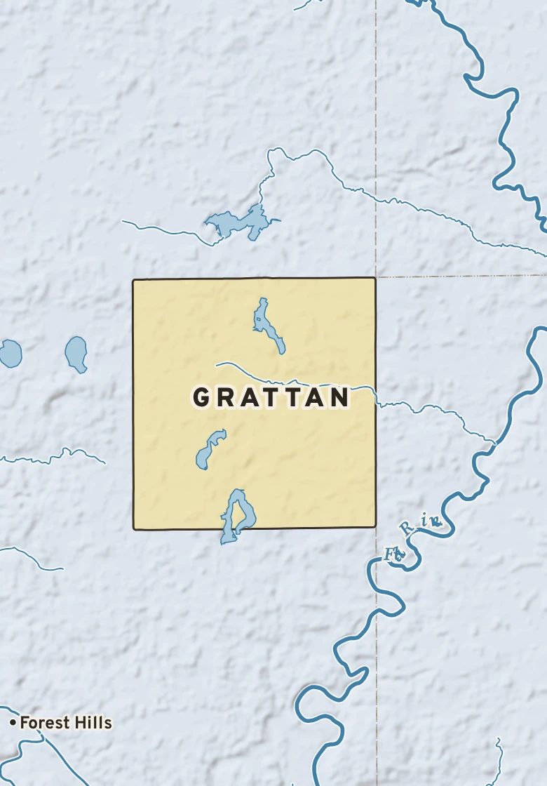 Atlas plate of Grattan, Michigan.