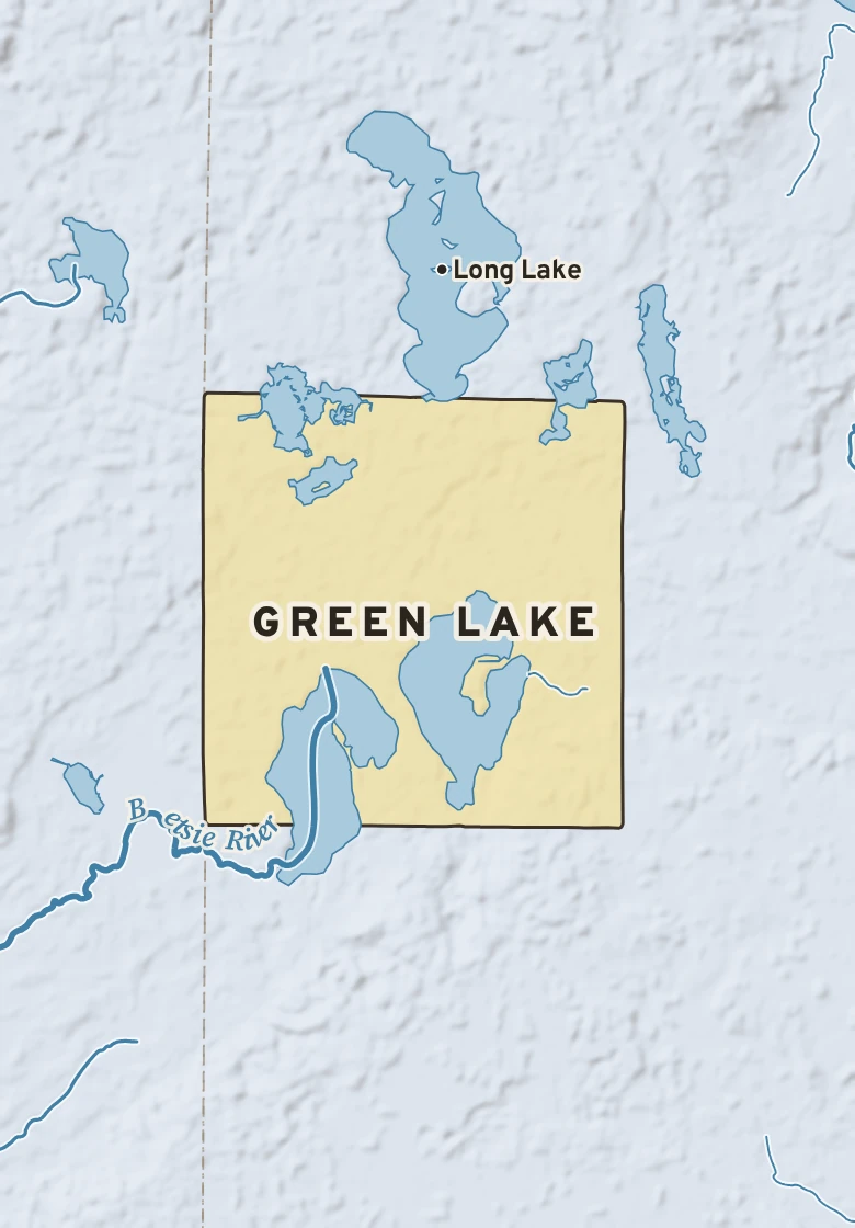 Atlas plate of Green Lake, Michigan.