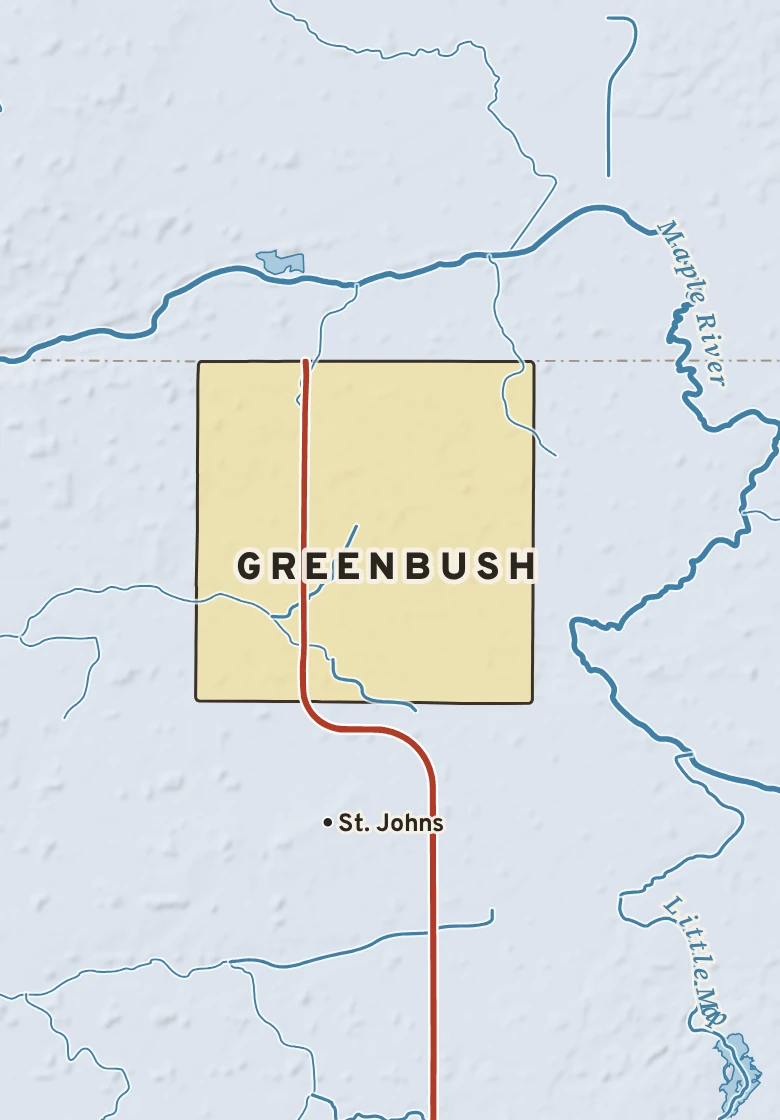 Atlas plate of Greenbush, Michigan.