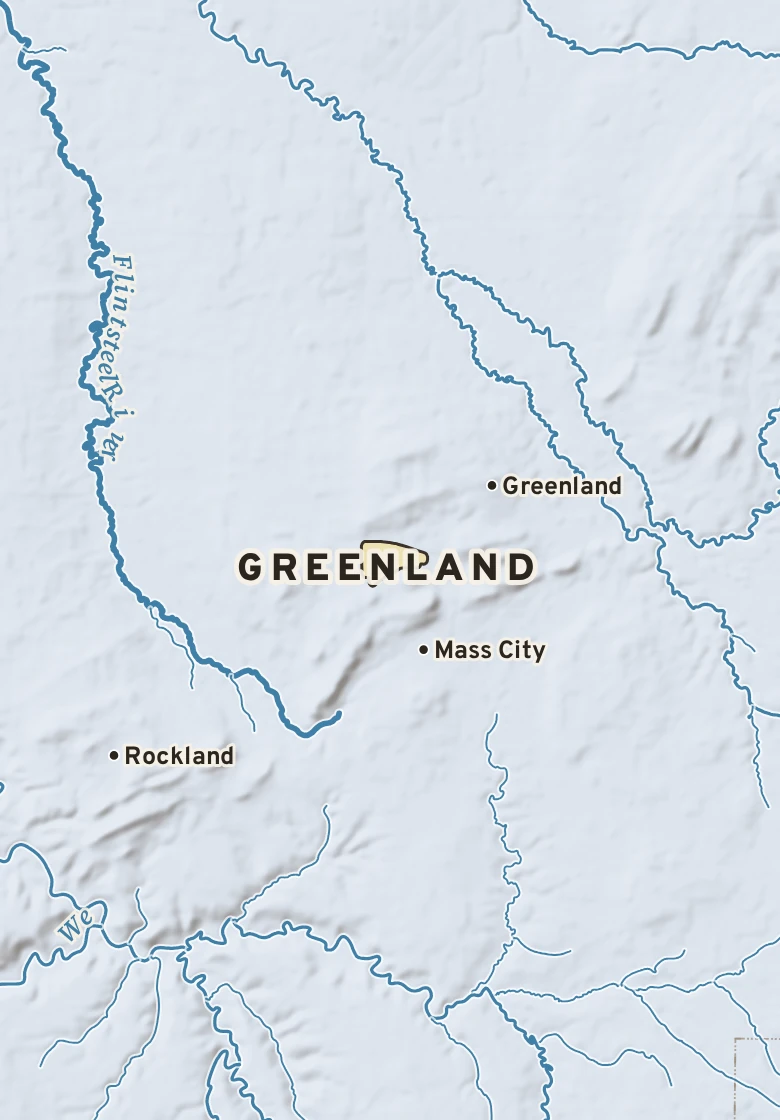 Atlas plate of Greenland, Michigan.